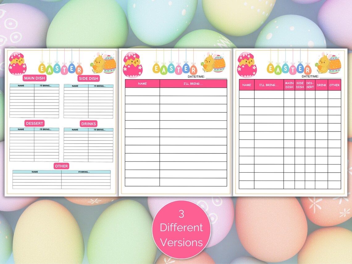Easter Potluck Sign up Sheet Printable - Il 1140xN.6524675535 Nws4