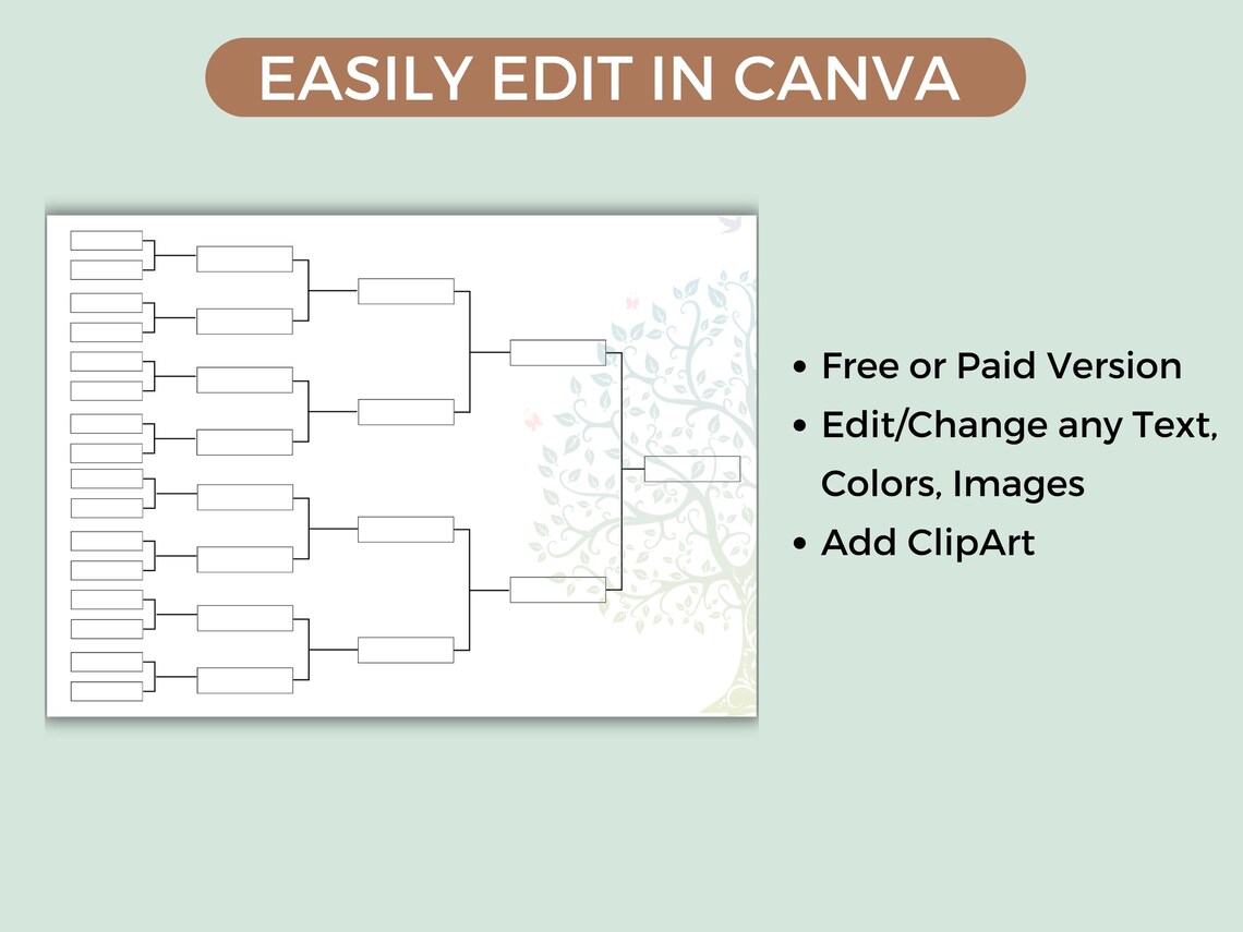 Editable Family Tree Chart, Family Tree Template 5 Generation ...