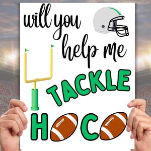 Editable Football Homecoming Proposal Sign, Printable HOCO Poster Proposal Idea, Football Theme HOCO Proposal, Football Homecoming Idea