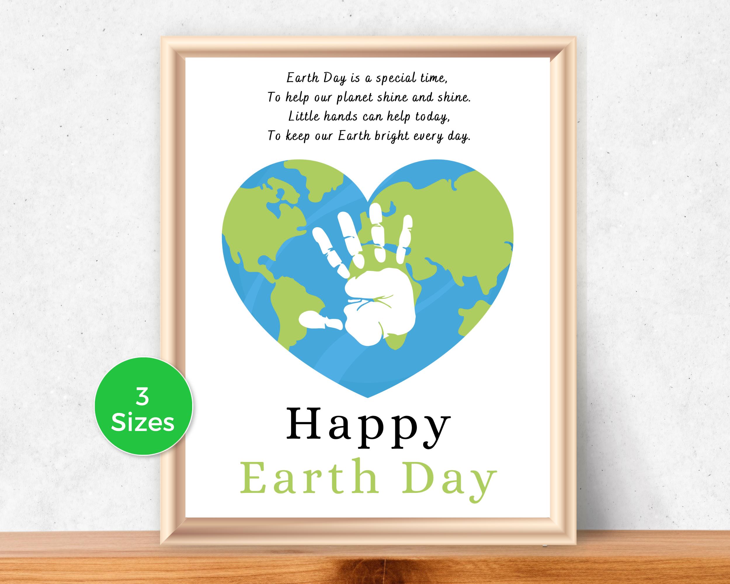 41 Easy Earth Day Crafts And Activities For Kids 35 Earth Day Handprint Art, Earth Day Handprint Craft for toddlers,…