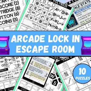 Arcade Escape Room for Kids, Printable Escape Room Kit, Birthday Party Games, DIY Escape Room for Kids Birthday Party, Kids Puzzle Game