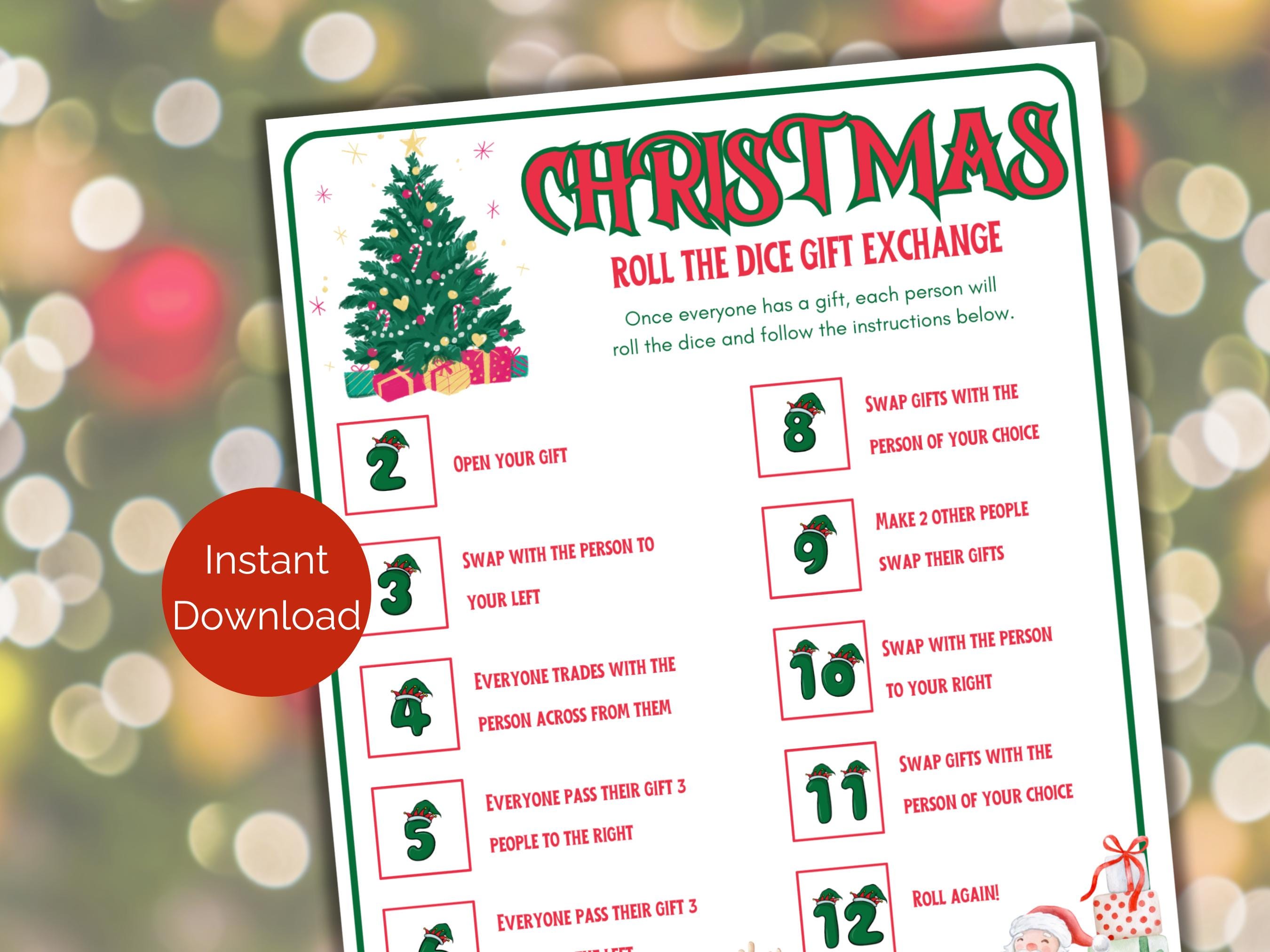 Exchange Party Game Dobbelspel | Kinderen Kerstman Swap Dobbelsteen