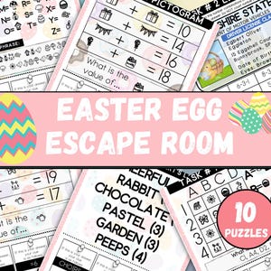 Easter Egg Escape Room Game, Printable Easter Escape Room Kit, DIY Escape Room for Kids or Tweens, Easter Escape Room at Home