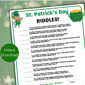 St Patricks Jokes, Printable St Patricks Day Riddles, St Patricks Day ...