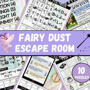 Fairy Escape Room for Kids, Printable Escape Room Kit, Birthday Party Games, DIY Escape Room for Kids Birthday Party, Kids Puzzle Game