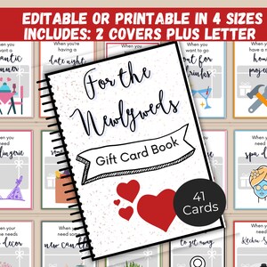 Libro di biglietti regalo per sposi modificabile o stampabile, idea regalo di nozze, porta biglietti regalo per sposi, regalo di gruppo per coppia, regalo per neo-sposi