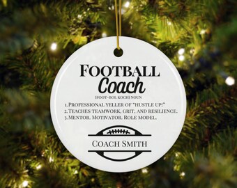 Personalized Football Coach Definition Ornament, Custom Football Coach Gift, Gift for Coach Retirement, Thank You Coach, Coach Appreciation