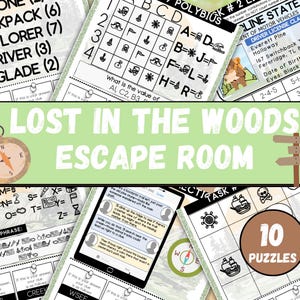 Hiking Escape Room for Kids, Printable Escape Room Kit, Birthday Party Games, DIY Escape Room for Kids Birthday Party, Kids Puzzle Game