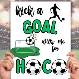 Editable Soccer Homecoming Proposal Sign, Printable HOCO Poster Proposal Idea, Soccer Theme HOCO Proposal, Soccer Player HOCO Idea