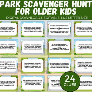 Park Scavenger Hunt, Printable Playground Scavenger Hunt, Birthday Scavenger Hunt, Outdoor Scavenger Hunt for Kids, Park Treasure Hunt