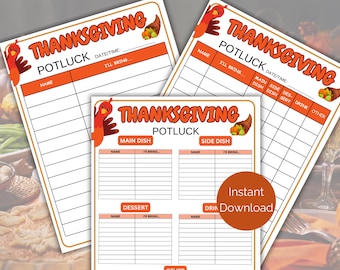 Modulo di iscrizione al pranzo del Ringraziamento, modulo di iscrizione al pranzo del Ringraziamento in ufficio, iscrizione al pranzo del Ringraziamento per chiesa, scuola, eventi familiari