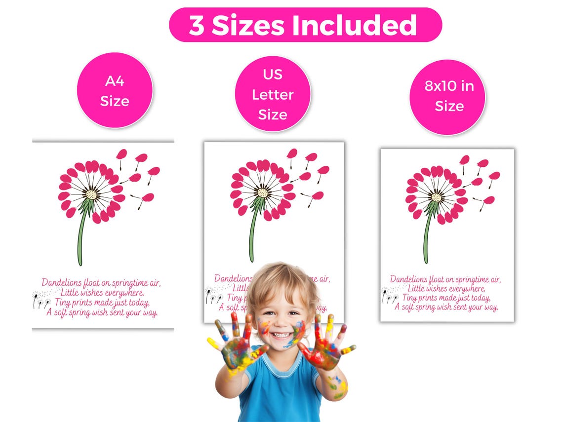 Dandelion Spring Handprint Art, Spring Handprint Craft for Toddlers ...