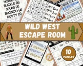 Wild West Escape Room for Kids, Printable Escape Room Kit, Cowboy Birthday Party Games, DIY Escape Room for Kids + Tweens, Kids Puzzle Game