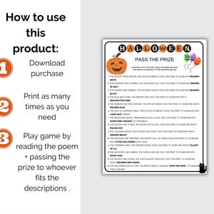 Halloween Pass the Prize, Printable Halloween Pass the Parcel Game ...