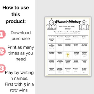 Womens Ministry Find Someone Who Game, Womens Ministry Bingo, Womens ...