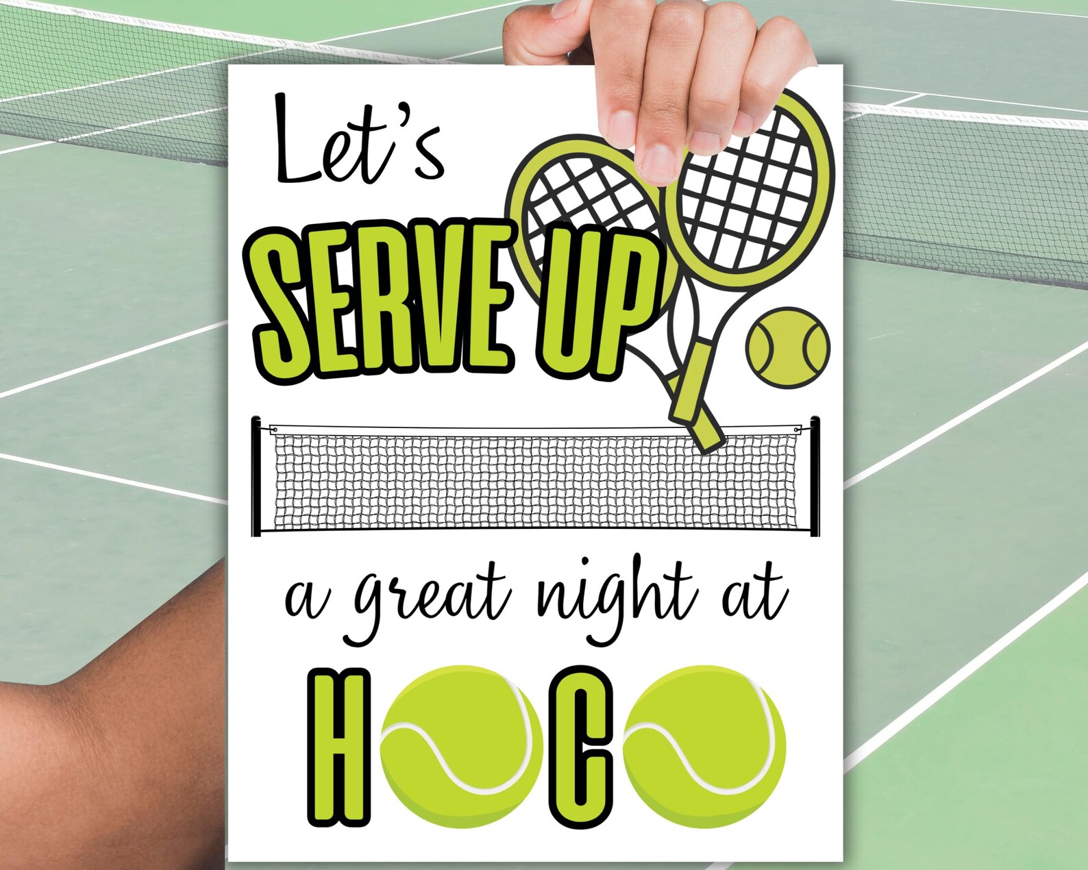 Printable Tennis Homecoming Proposal Sign, Printable HOCO Poster ...