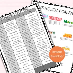 2025 Holiday List, List of 2025 Holidays in Order, Printable List of Holidays 2025, 2025 Events and Holidays, 365 Days to Celebrate