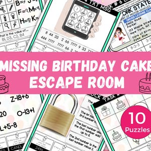 Birthday Escape Room for Kids, Printable Escape Room Kit, Birthday Party Games, DIY Escape Room for Kids Birthday Party, Kids Puzzle Game