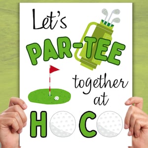 Editable Golf Homecoming Proposal Sign, Printable HOCO Poster Proposal ...