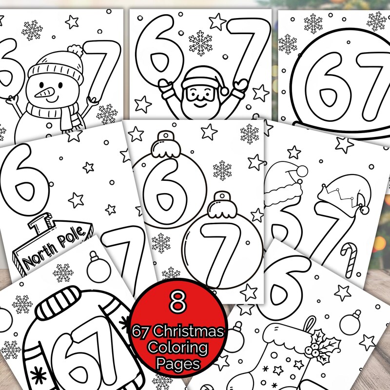 Six Seven Coloring Page - Etsy