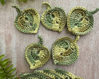 Crochet Leaves | Handmade | Set of Five