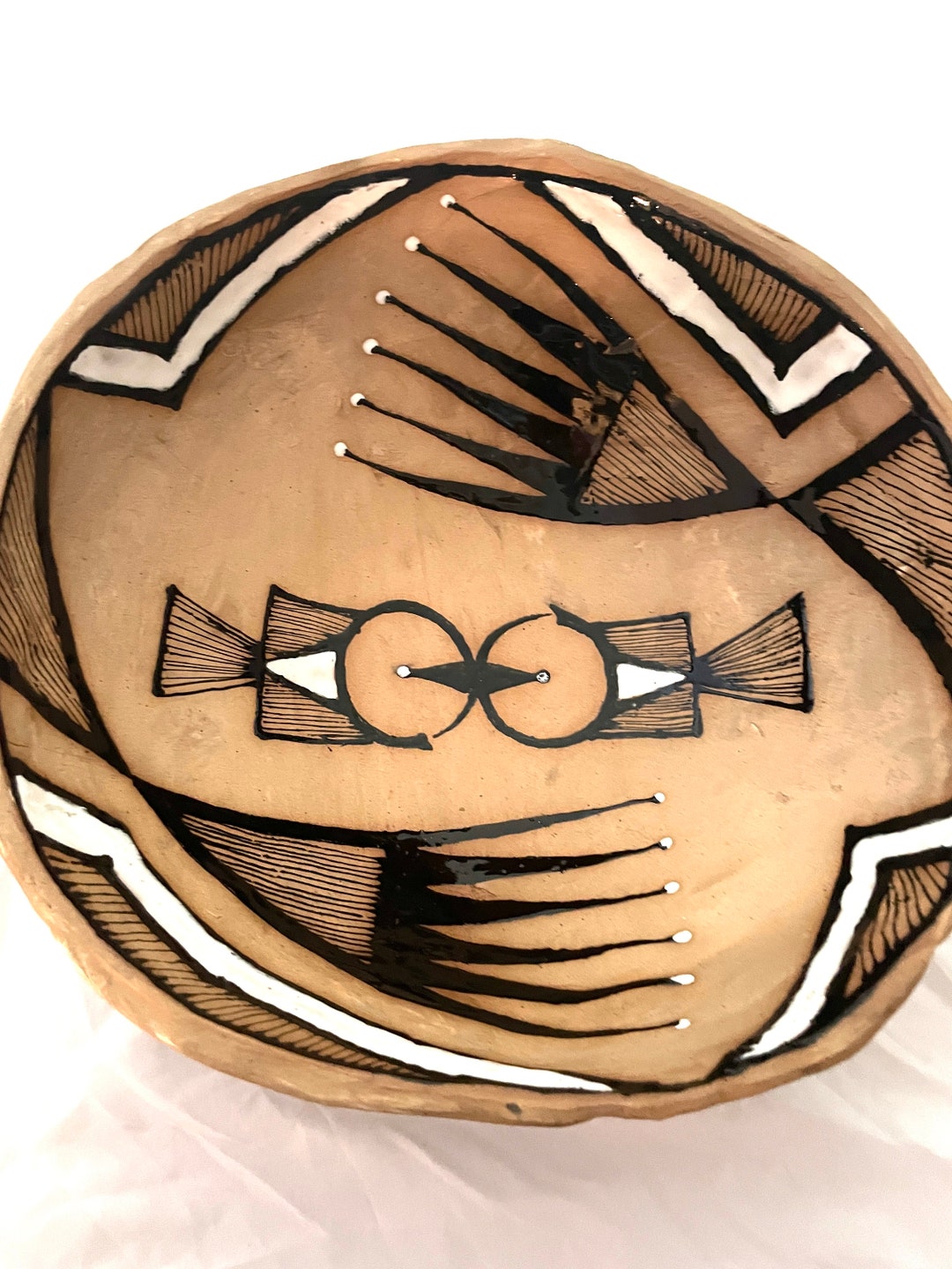 Southwest Style Ceramic Dough Bowl Etsy