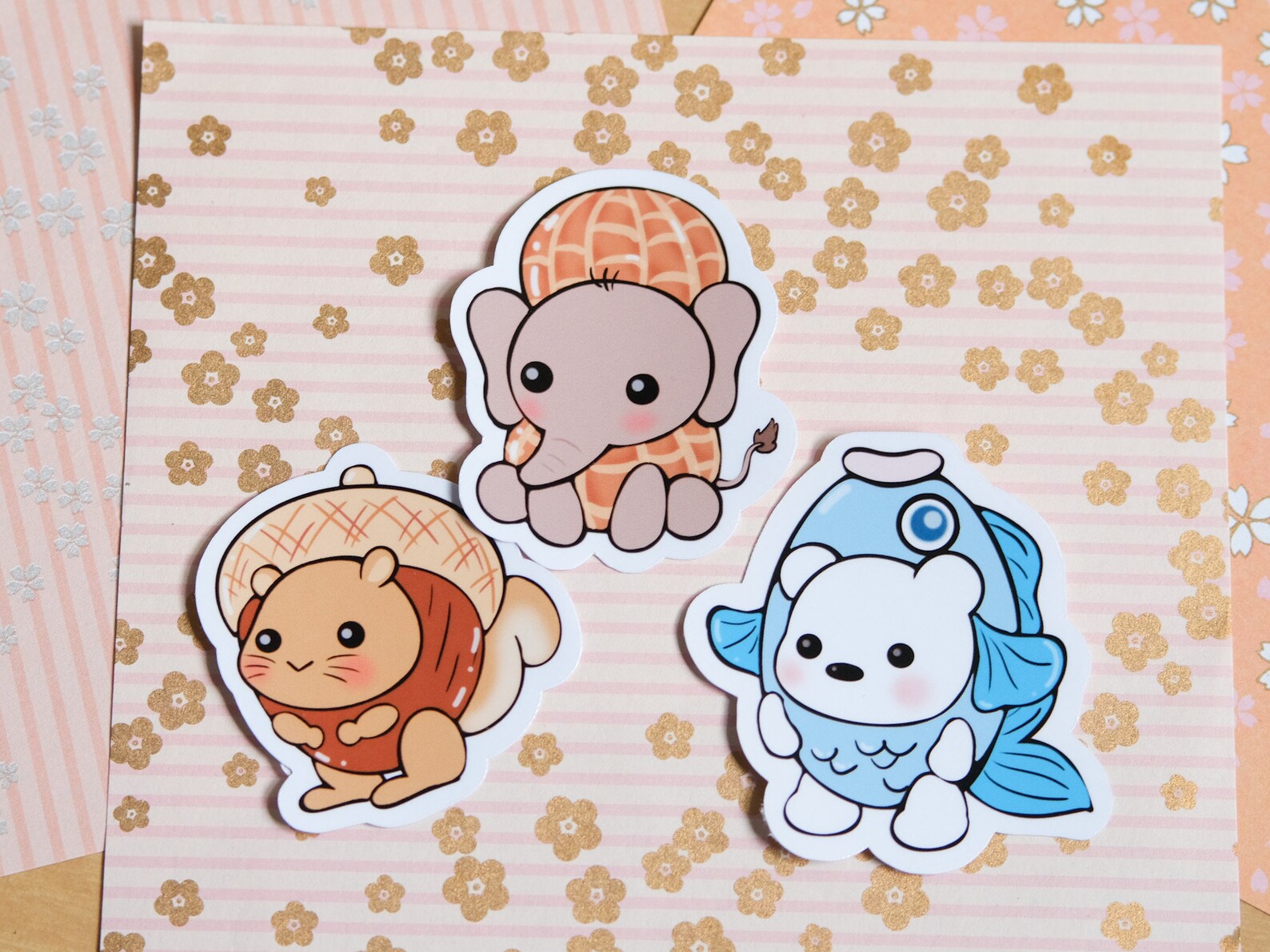Animals in Food Costumes Stickers Cute Animal Stickers Etsy