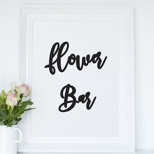 Flower Bar Sign - Bridal Shower Bouquet Bar Printable - Make Your Own Bouquet Sign - Bouquet Station Sign - Flower Bouquet Favors Sign