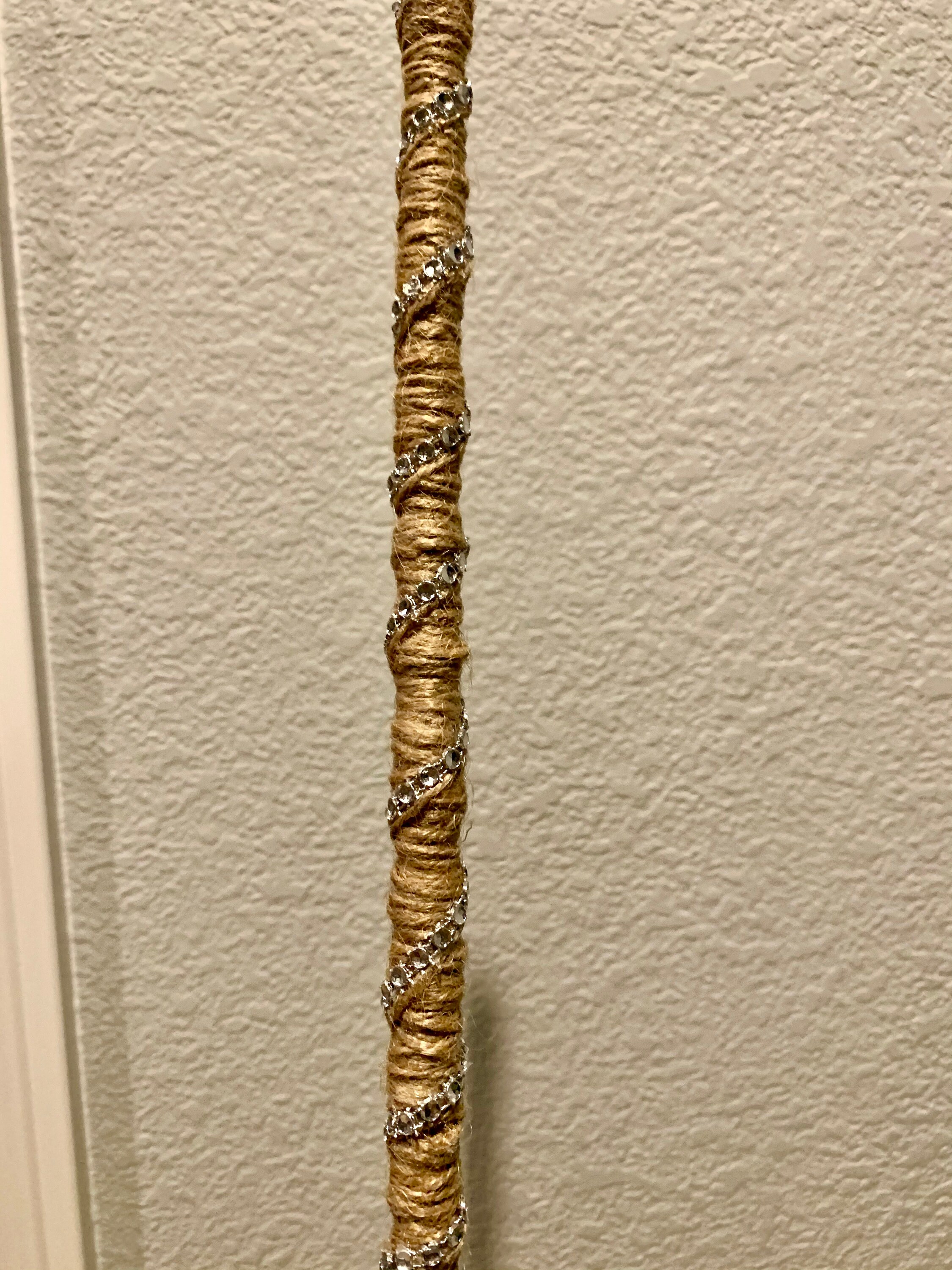 24 inch Handmade Jute Plant Pole w/ Rhinestones for Monsteras Etsy