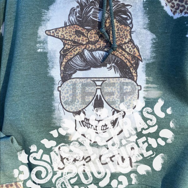 Bleached Leopard Print Hoodie | Bleached Sweatshirt | Bleached Skull Hoodie
