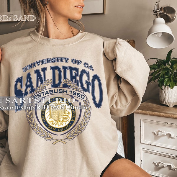 UC San Diego University Vintage style Sweatshirt, UC San Diego University Shirt, UC San Diego University Tshirt, Back To School