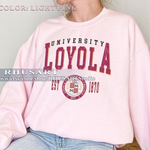 Loyola University Vintage style Sweatshirt, Loyola University Shirt, Loyola College Shirt, Loyola University Tshirt image 4