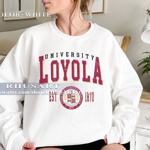 Loyola University Vintage style Sweatshirt, Loyola University Shirt, Loyola College Shirt, Loyola University Tshirt image 5