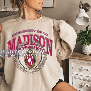 Limited University of Wisconsin-Madison Shirt, Vintage Style University of Wisconsin-Madison Shirt, Madison Shirt, USA University Shirt