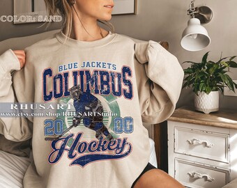 Retro Columbus Hockey Sweatshirt, Vintage Columbus Blue Jackets Shirt,Blue Jackets Hockey Sweatshirt,Womens Mens Columbus Hockey Fan Sweater