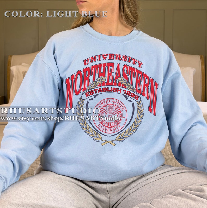 Limited Northeastern University 1898 Sweatshirt, Vintage Style ...