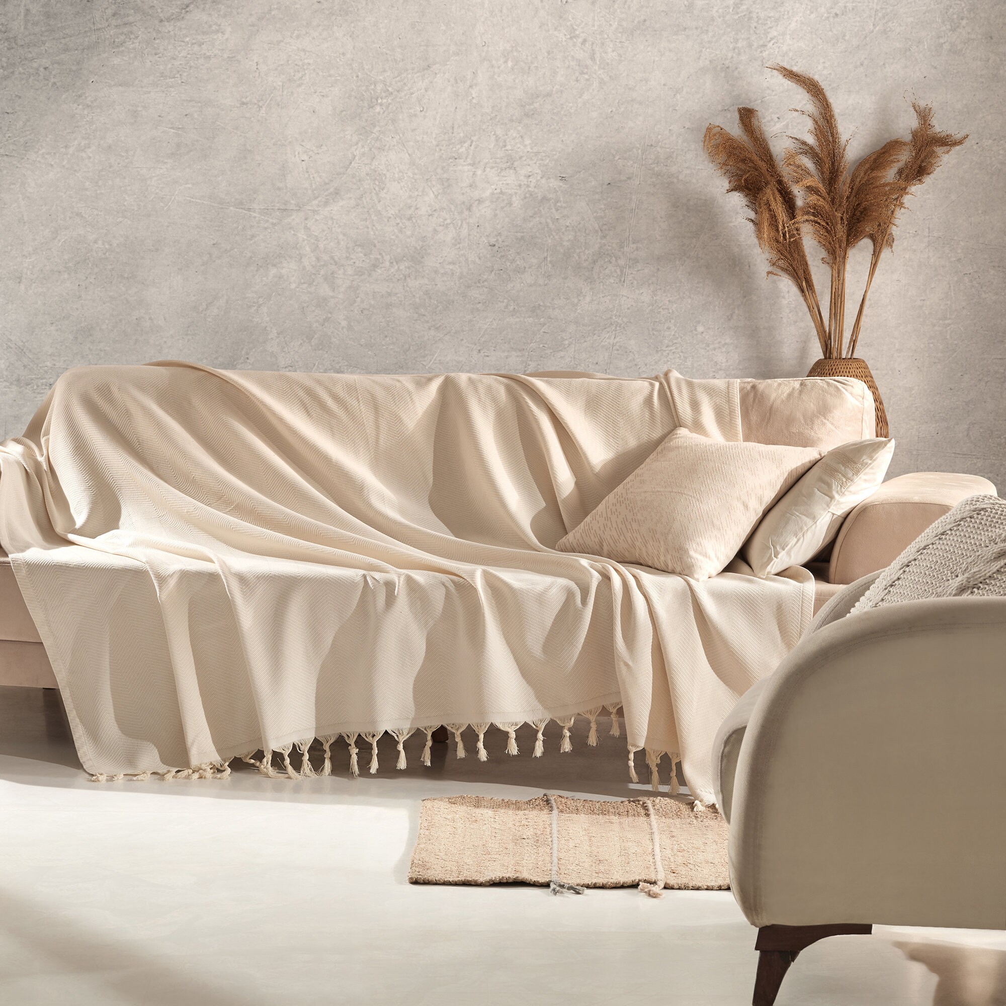 Large Cream Throw Etsy UK