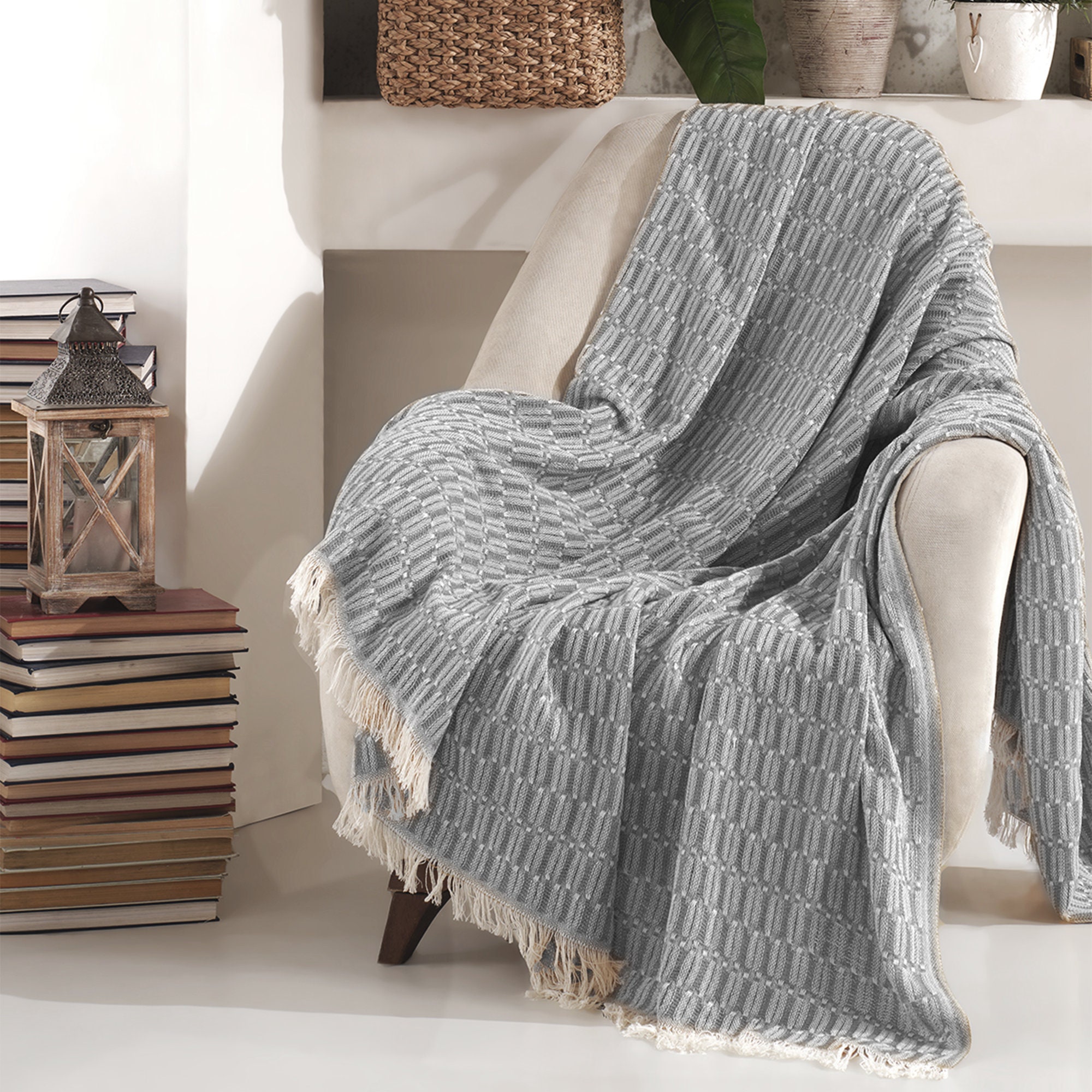 Grey Throw Blanket Throws & Blankets For Couch Woven Throw Etsy.de