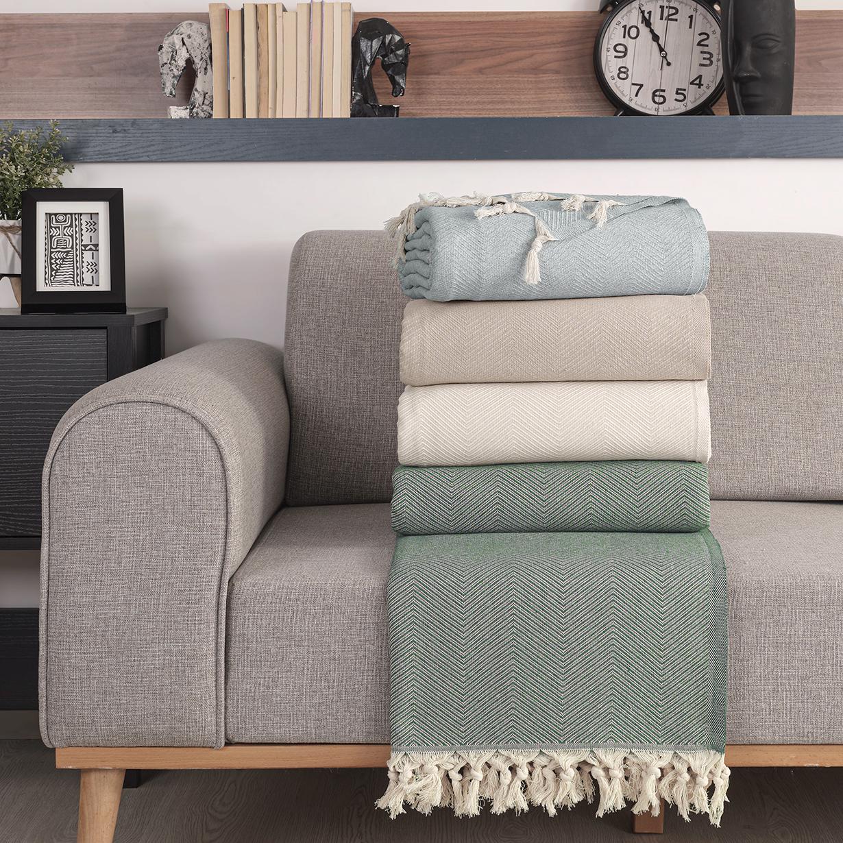 Large Sofa Throw Grey Throw Bedspread Double Cotton Couch Cover Bed Throw Cover Sofa Decor New Home Gift 170x230 Cm 90.5 X 51 Etsy Canada