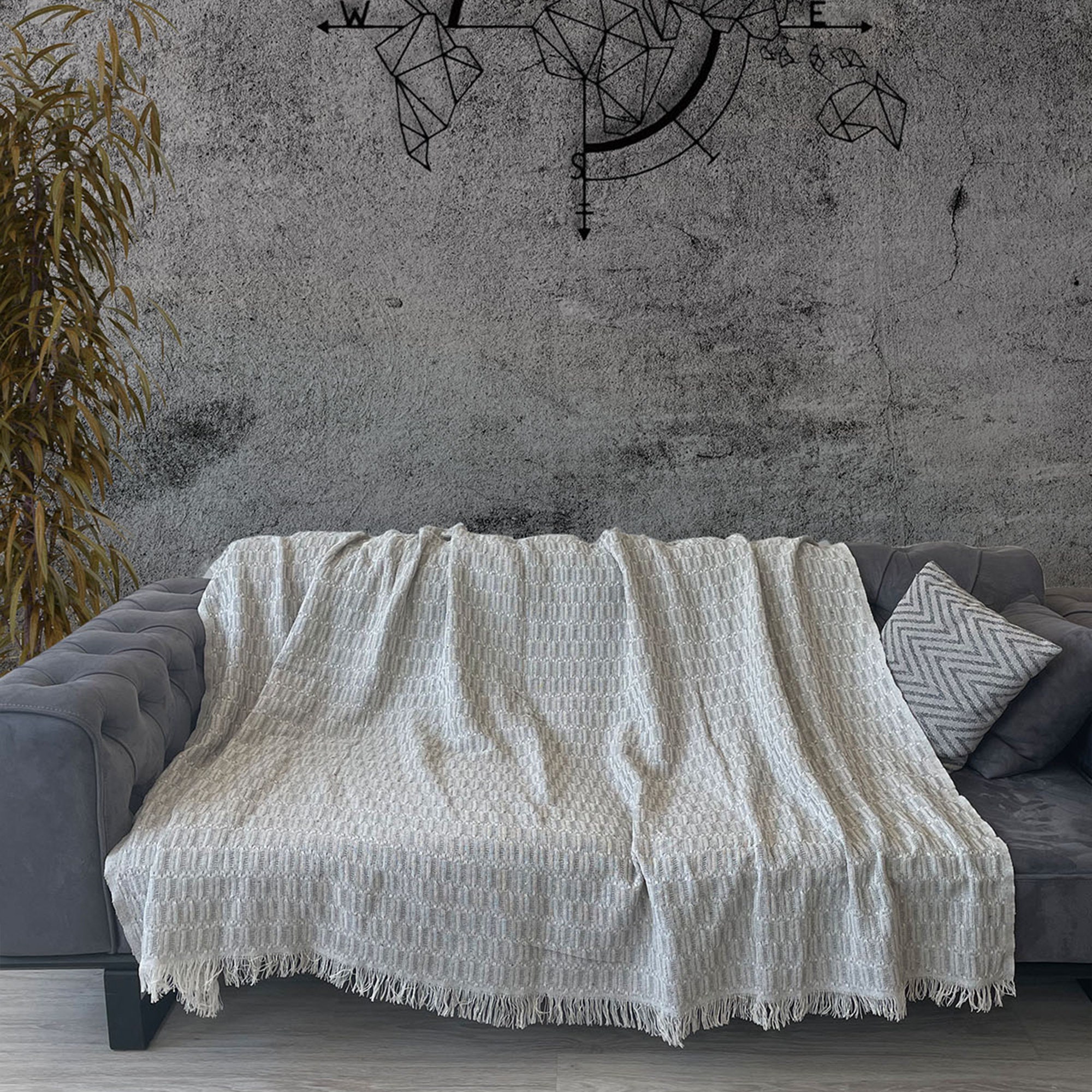 Grey Throw Blanket Throws & Blankets For Couch Woven Throw Etsy.de