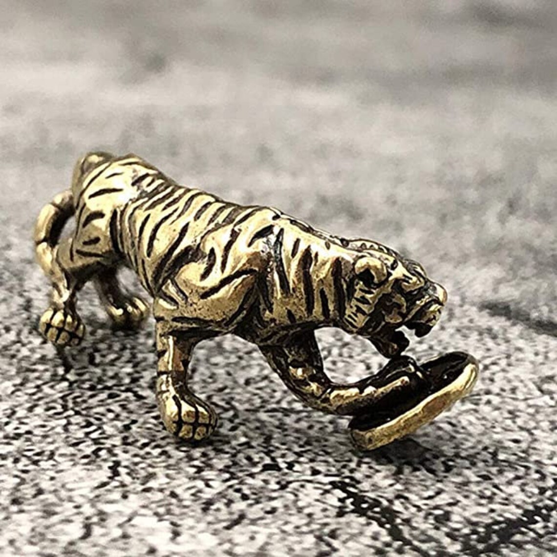 Brass Tigers Figurine 2Pcs Home& Desk Décor Father's Etsy