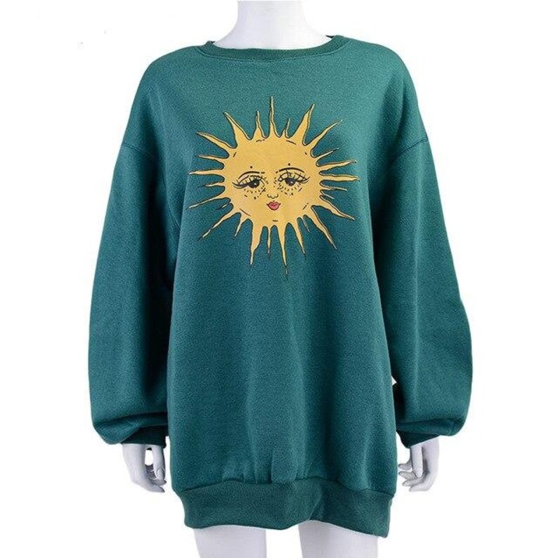 sun print long sleeve sweatshirt