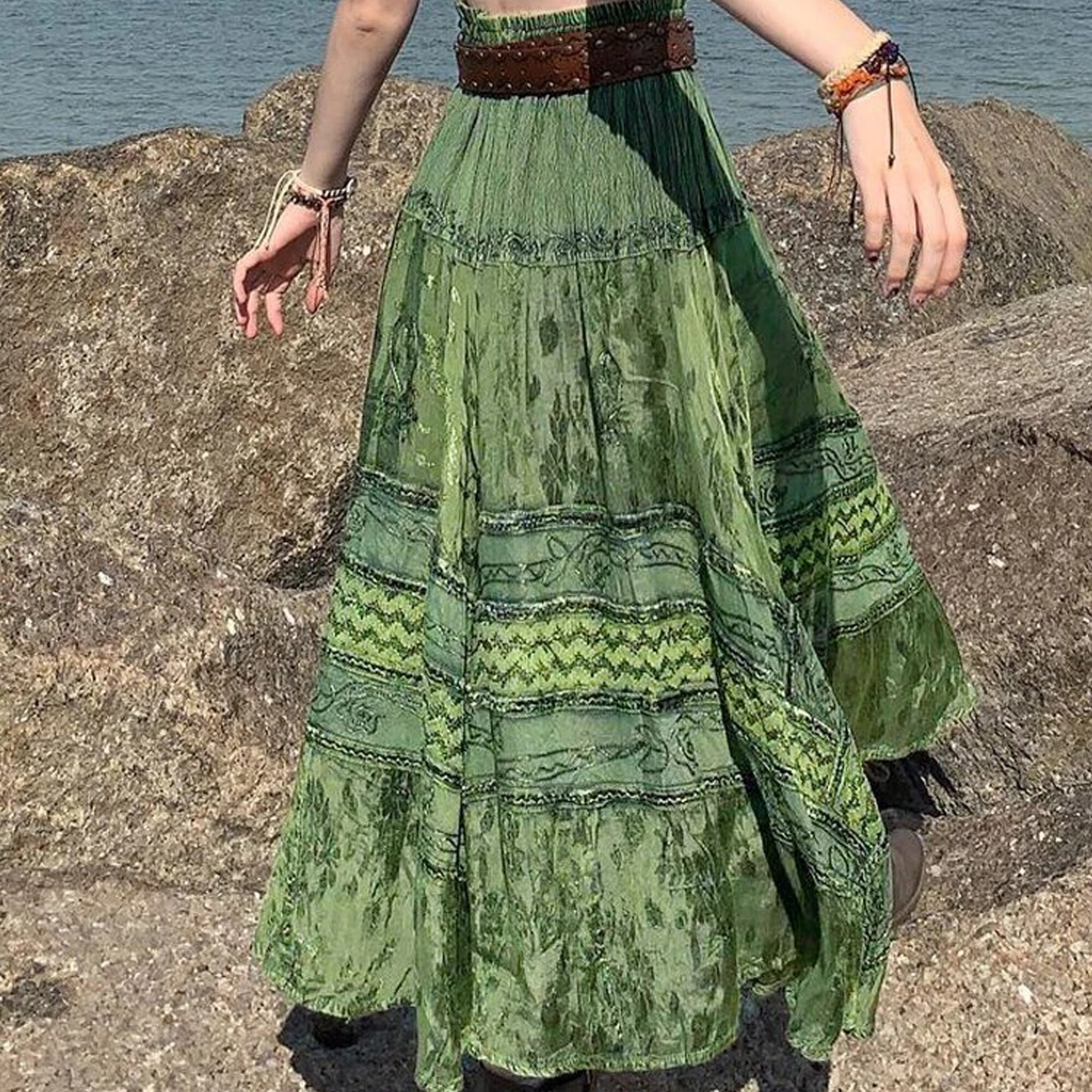 Grunge Fairycore Maxi Skirt Indie Clothing Vintage Chic Etsy