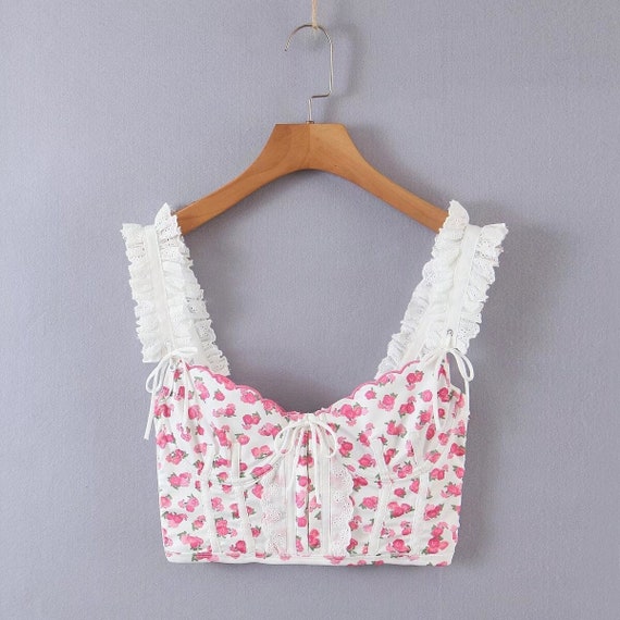 Clothing Cottagecore Floral Top - Etsy España