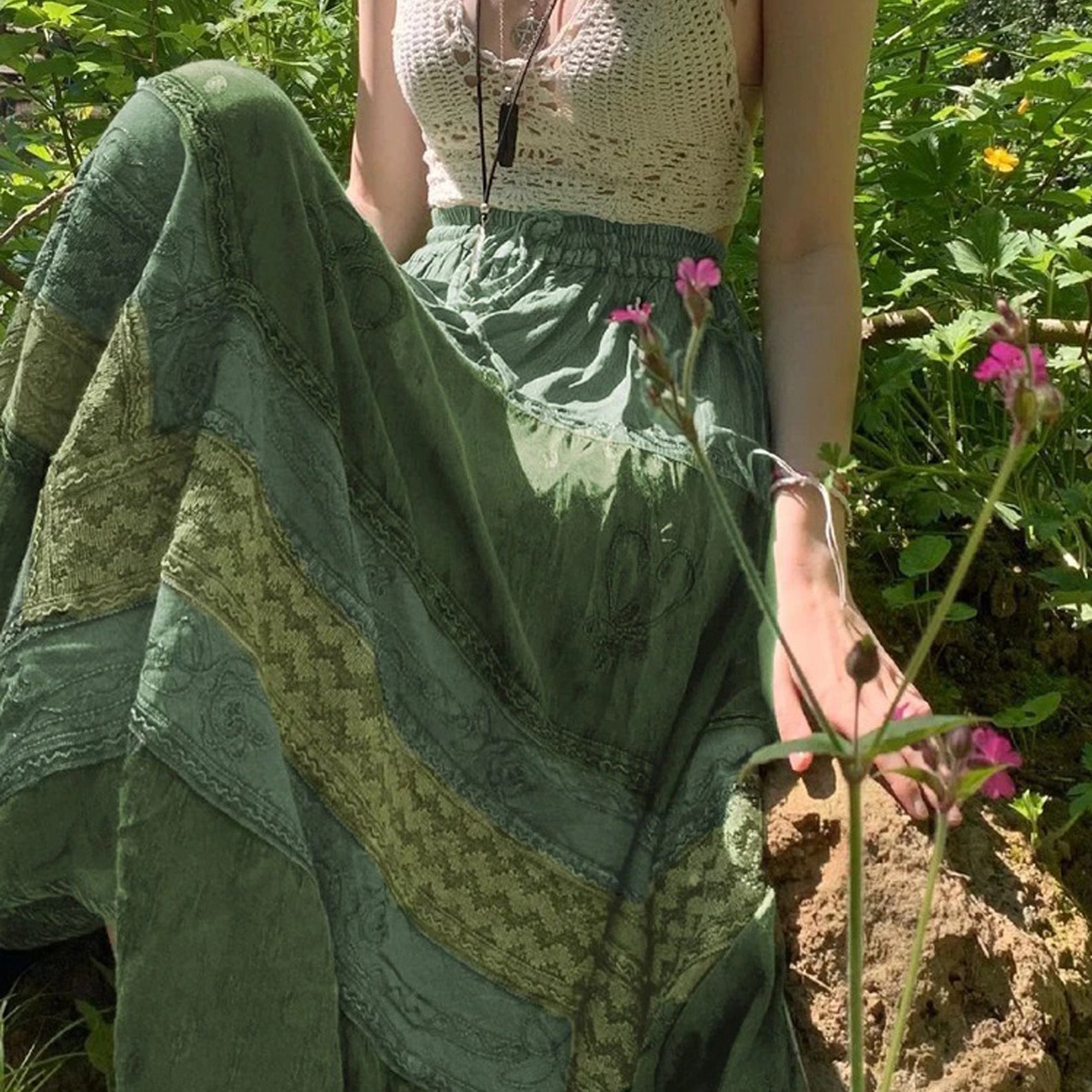 Grunge Fairycore Maxi Skirt Indie Clothing Vintage Chic Etsy