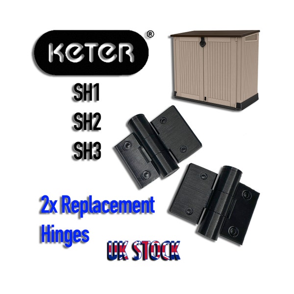 Charnières de rechange pour Keter Store it Out XL SH1 SH2 SH3, 2 pièces