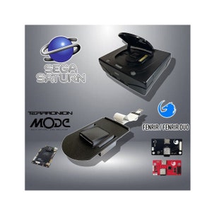 3D Printed Mount for Sega Saturn – Fenrir, Fenrir Duo, Fenrir Lite & MODE ODE with SD Extension – Easy Install