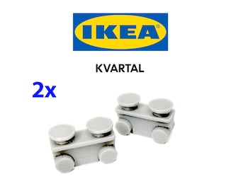 2Pcs IKEA Kvartal Curtain Rail Glider Double Holder Slider Replacement Spares