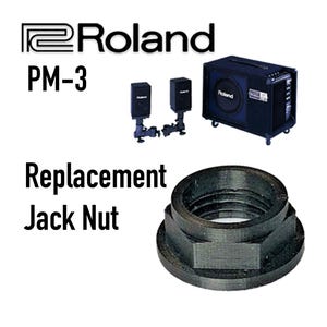 Puede incluir: Tuerca de jack de repuesto negra para un altavoz de monitor Roland PM-3. La tuerca es de plástico y tiene forma hexagonal.