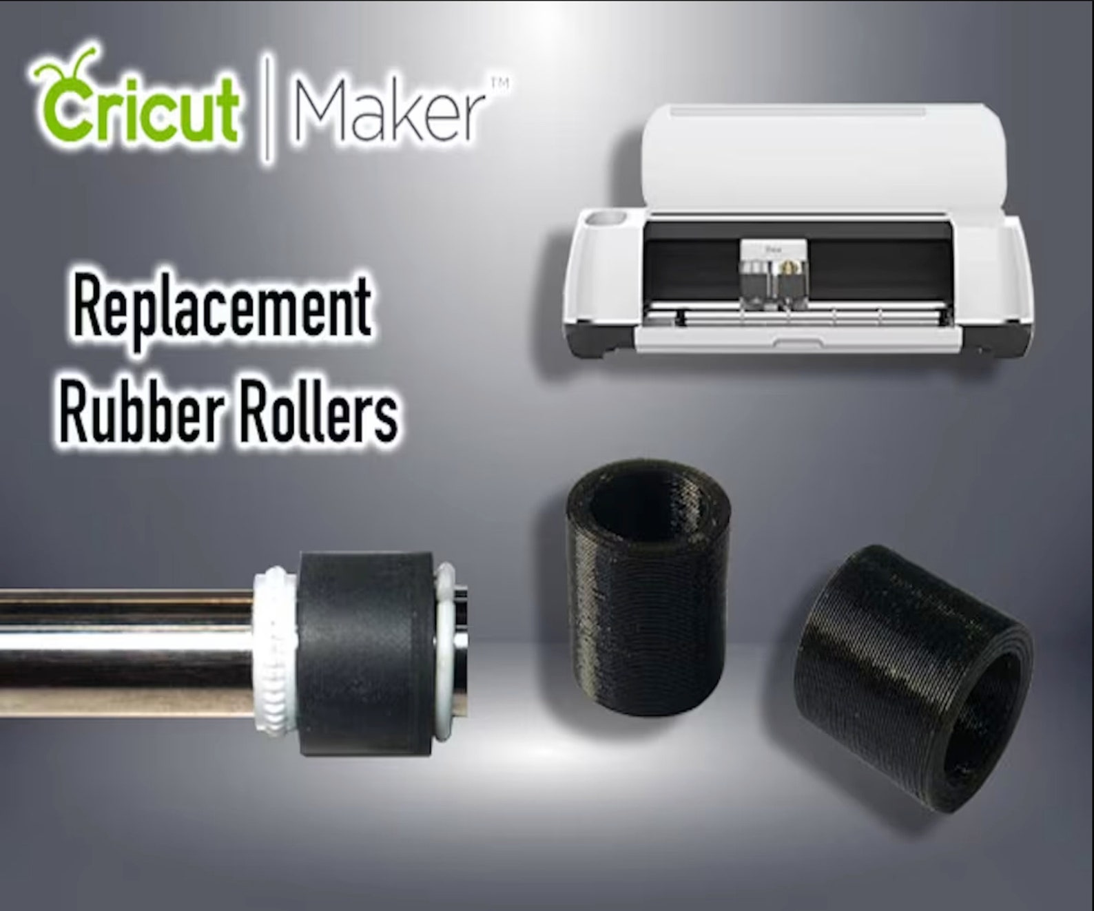 2pcs Cricut Maker Replacement Rubber Rollers Spares Repair DIY Etsy
